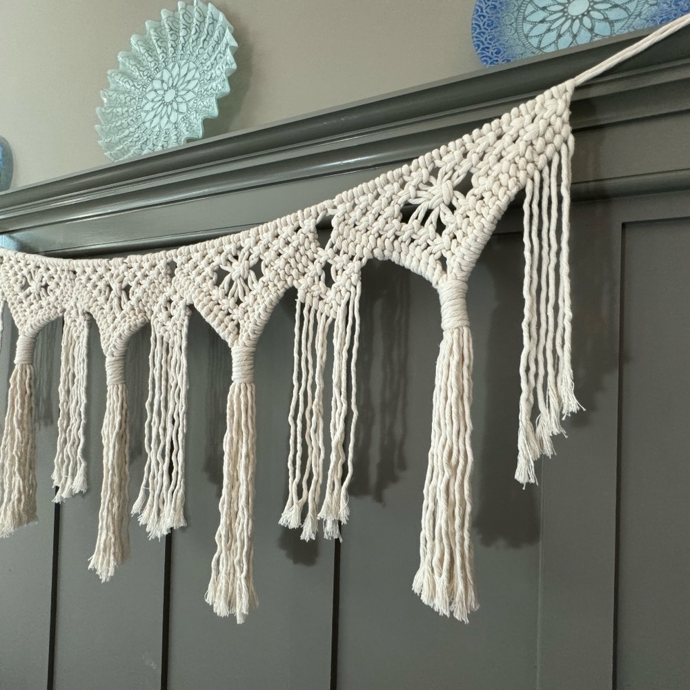 Handmade Macrame Wall Hanging - Picture 2 of 3